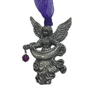 Gloria Duchin 2011 "Angels Are Amongst Us" Banner & Purple Crystal Made In USA